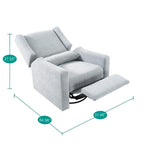 Tanya Luxury Power Motion Recliner Chair with Swivel Glider, Upholstered Living Room Reclining Sofa Chair with Lumbar Support