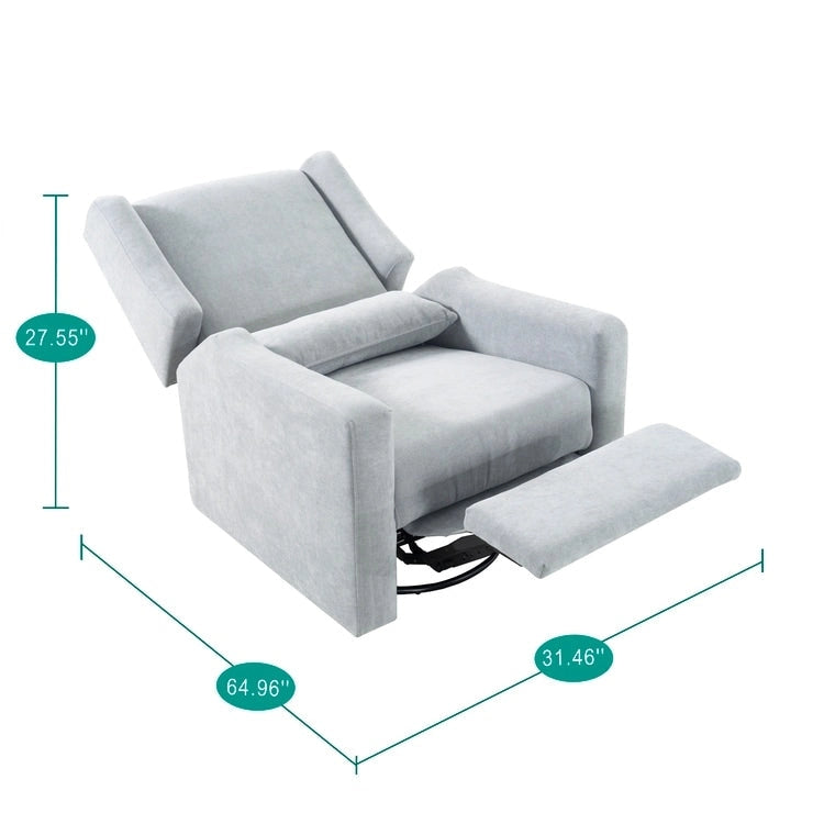 Tanya Luxury Power Motion Recliner Chair with Swivel Glider, Upholstered Living Room Reclining Sofa Chair with Lumbar Support