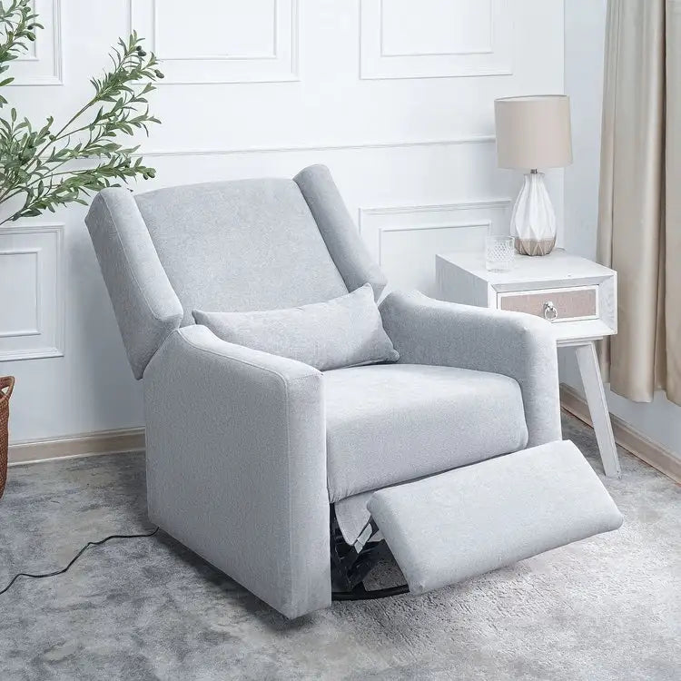 Tanya Luxury Power Motion Recliner Chair with Swivel Glider, Upholstered Living Room Reclining Sofa Chair with Lumbar Support