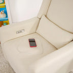 Tanya Luxury Power Motion Recliner Chair with Swivel Glider, Upholstered Living Room Reclining Sofa Chair with Lumbar Support