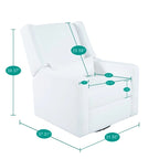 Tanya Luxury Power Motion Recliner Chair with Swivel Glider, Upholstered Living Room Reclining Sofa Chair with Lumbar Support
