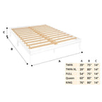 14 Inch Solid Pine Wood Platform Bed Frame No Squeak Bed Frame with Wooden Slats No Box Spring Needed
