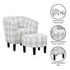 Convenience Concepts Take a Seat Churchill Accent Chair with Ottoman