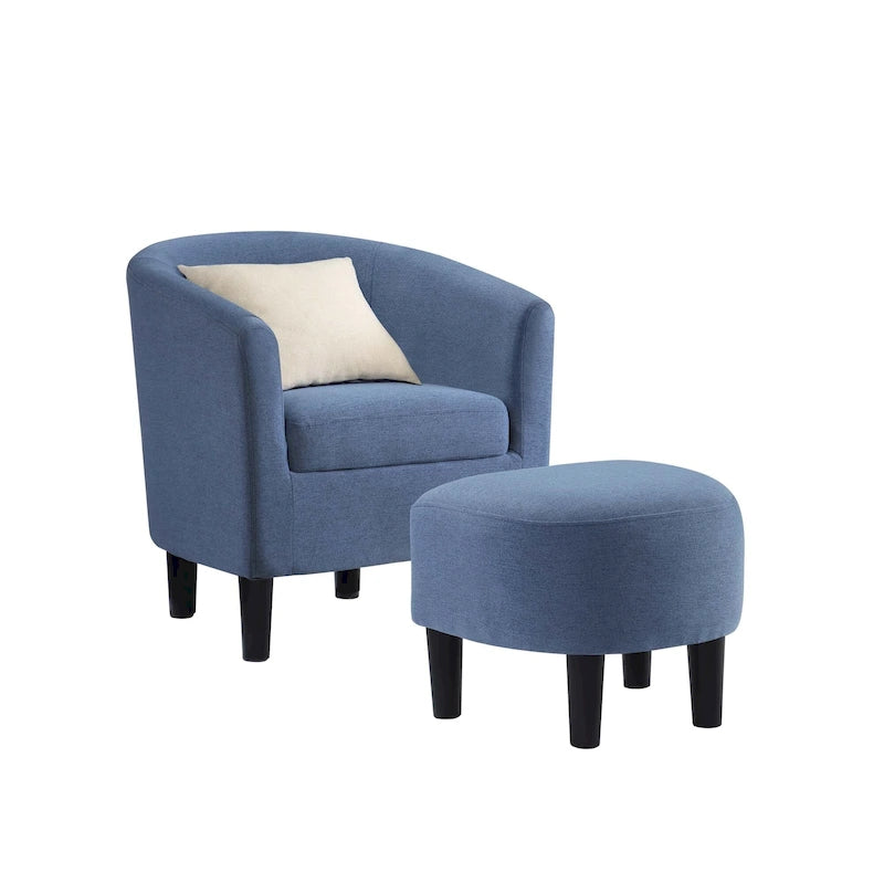 Convenience Concepts Take a Seat Churchill Accent Chair with Ottoman