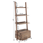 Convenience Concepts American Heritage Ladder Bookshelf with File Drawer