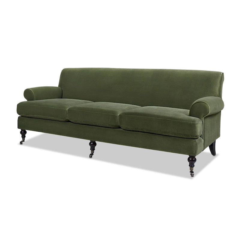 Alana Lawson 88 Inch Living Room Sofa  Three Cushion Couch with Rolled Arms and Tight Back  Minimal Assembly Required