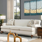Alana Lawson 88 Inch Living Room Sofa  Three Cushion Couch with Rolled Arms and Tight Back  Minimal Assembly Required