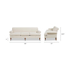 Alana Lawson 88 Inch Living Room Sofa  Three Cushion Couch with Rolled Arms and Tight Back  Minimal Assembly Required