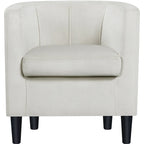  Modern Barrel-shaped Chair Upholstered Velvet Club Chair