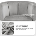 Modern Barrel-shaped Chair Upholstered Velvet Club Chair