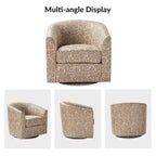 Cuenca Modern Upholstered Barrel Chair with Swivel Base