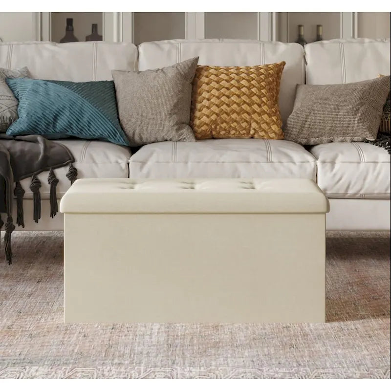Florence Upholstered Folding Storage Bench