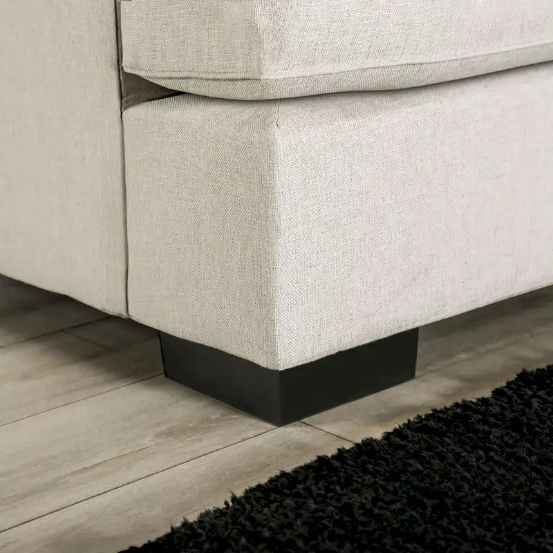Ilka Transitional Chenille L-Shaped Sectional – Flared Arms, Seats 5, Beige or Grey
