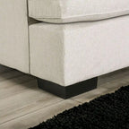 Ilka Transitional Chenille L-Shaped Sectional – Flared Arms, Seats 5, Beige or Grey