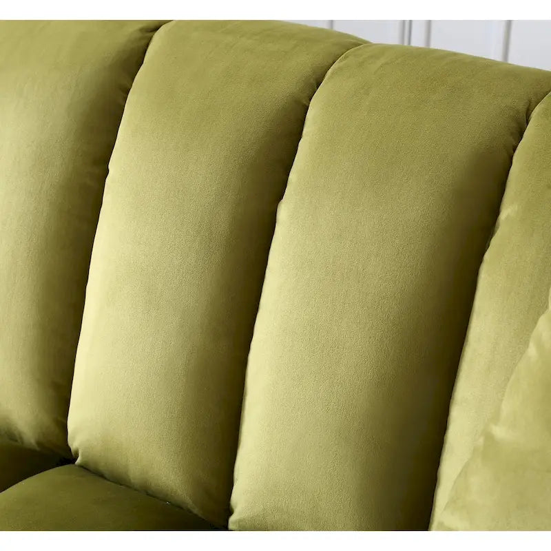 Fabric Upholstered Channel Back Living Room Convertible Sofabed