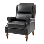 Terri Traditional Vegan Leather Manual Push Back Recliner by HULALA HOME