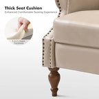 Terri Traditional Vegan Leather Manual Push Back Recliner by HULALA HOME