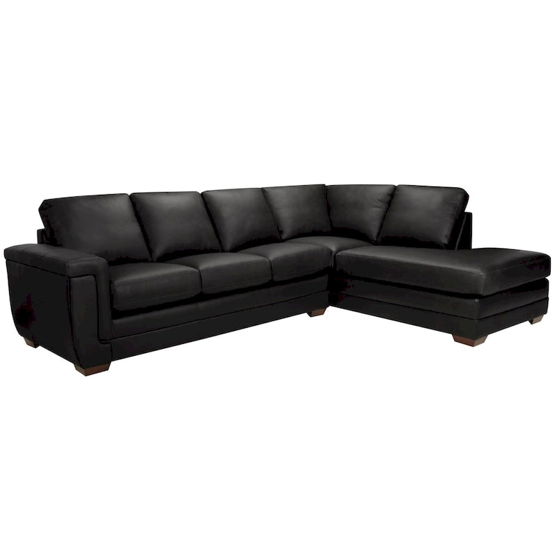 Porsche Top-grain Italian Leather Sectional Sofa - 36.5 x 116 x 37