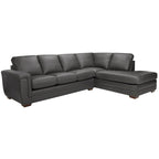 Porsche Top-grain Italian Leather Sectional Sofa - 36.5 x 116 x 37