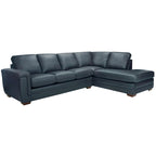 Porsche Top-grain Italian Leather Sectional Sofa - 36.5 x 116 x 37