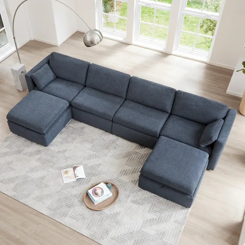 Mia Oversized Modular Sectional Fabric Sofa