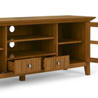 WYNDENHALL Normandy SOLID WOOD 60 inch Wide Transitional TV Media Stand For TVs up to 65 inches - 60 x 16.5 x 24