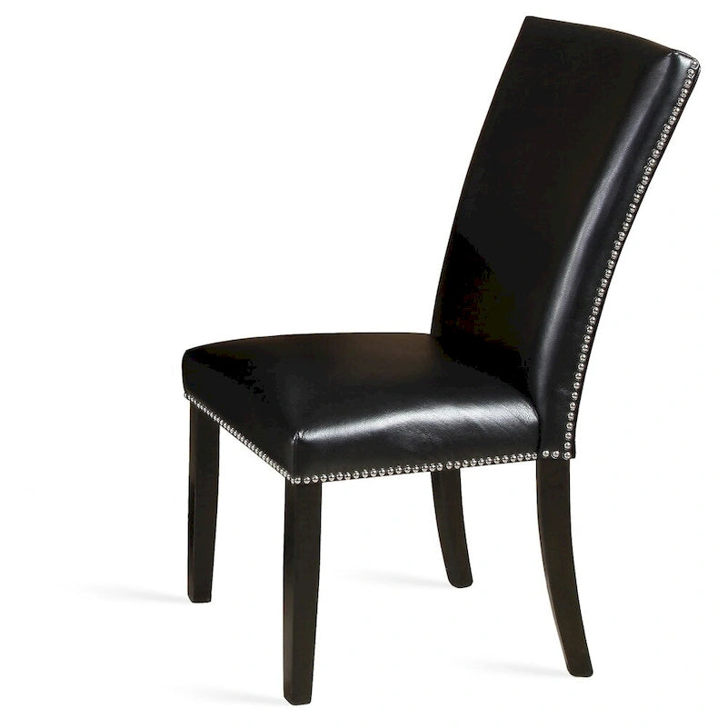 Steve Silver Fenton Black Dining Chair with Nailheads (Set of 2)