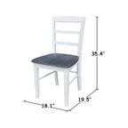42" Drop Leaf Dining Table with 4 Ladderback Chairs – Solid Hardwood 5-Piece Set