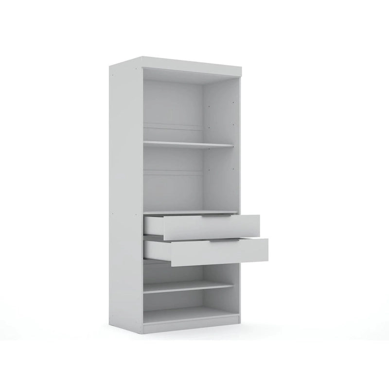 Mulberry 2.0 Modern Sectional Wardrobe Closet – 4 Cubbies, 2 Drawers, Soft-Close
