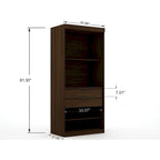 Mulberry 2.0 Modern Sectional Wardrobe Closet – 4 Cubbies, 2 Drawers, Soft-Close