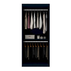 Manhattan Comfort Mulberry 35.9 Open Double Hanging Modern Wardrobe Closet with 2 Hanging Rods