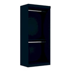 Manhattan Comfort Mulberry 35.9 Open Double Hanging Modern Wardrobe Closet with 2 Hanging Rods