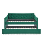 Twin Size Daybed with Twin Size Trundle Upholstered