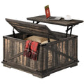 Moasis Farmhouse Lift Top Square Coffee Table with Storage