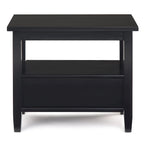 WYNDENHALL Norfolk SOLID WOOD 14 inch Wide Rectangle Transitional Narrow Side Table - 14 Inches wide