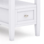 WYNDENHALL Norfolk SOLID WOOD 14 inch Wide Rectangle Transitional Narrow Side Table - 14 Inches wide