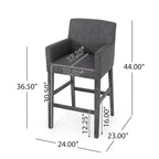 Armga Fabric and Rubberwood 30.5 inch Barstools (Set of 2) by Christopher Knight Home