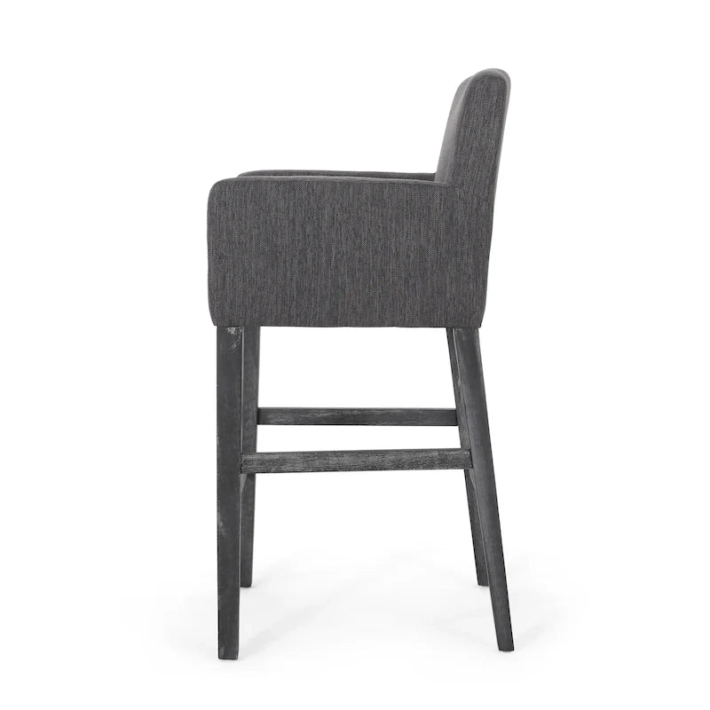 Armga Fabric and Rubberwood 30.5 inch Barstools (Set of 2) by Christopher Knight Home