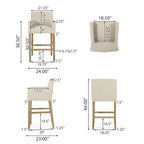 Armga Fabric and Rubberwood 30.5 inch Barstools (Set of 2) by Christopher Knight Home