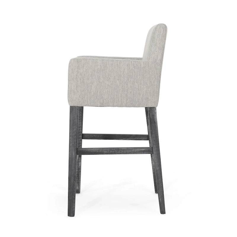 Armga Fabric and Rubberwood 30.5 inch Barstools (Set of 2) by Christopher Knight Home