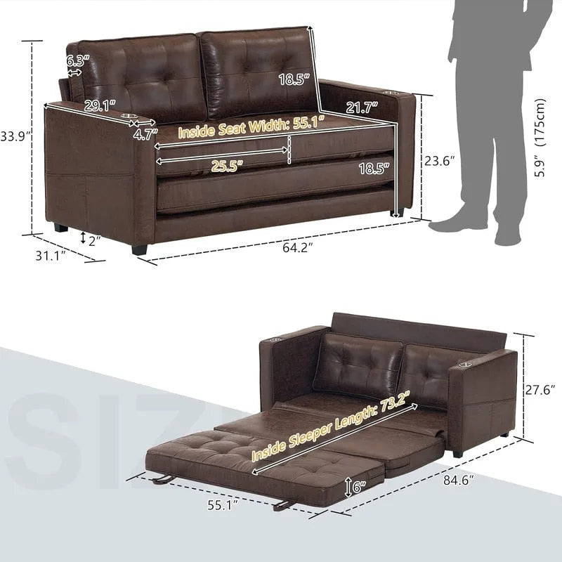 VINGLI Loveseat Sleeper