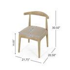 Cortina Fabric and Rubberwood Dining Chairs (Set of 2) by Christopher Knight Home