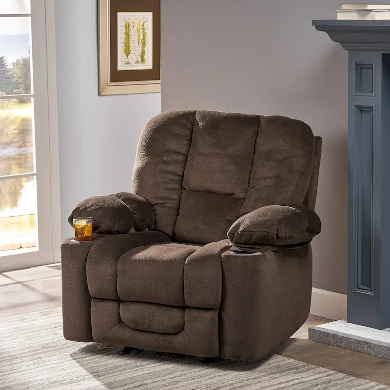 Christopher Knight Home Gannon Fabric Reclining Glider Club Chair