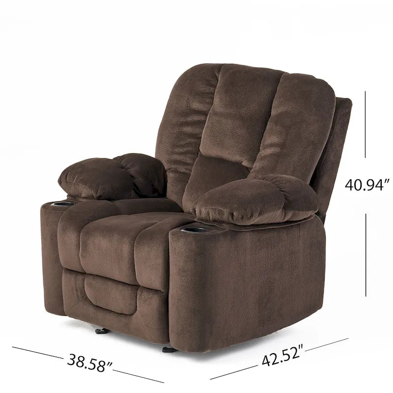 Christopher Knight Home Gannon Fabric Reclining Glider Club Chair