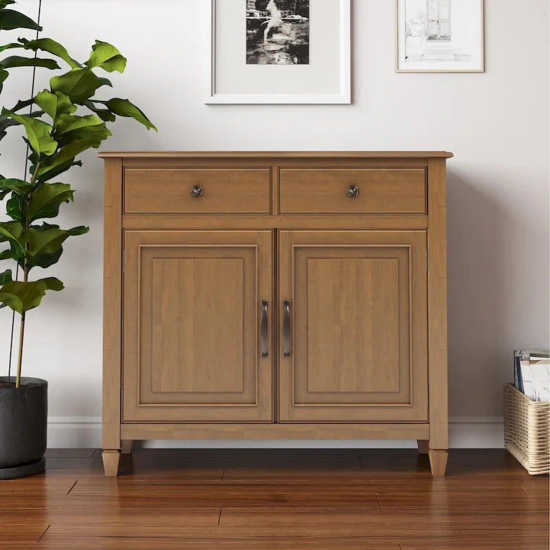 WYNDENHALL Hampshire 40 Wide Solid Wood Traditional Entryway Storage Cabinet - 40w x 15d x 36 h
