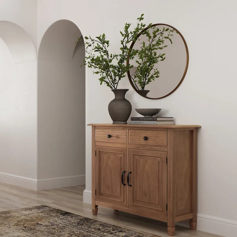 WYNDENHALL Hampshire 40 Wide Solid Wood Traditional Entryway Storage Cabinet - 40w x 15d x 36 h