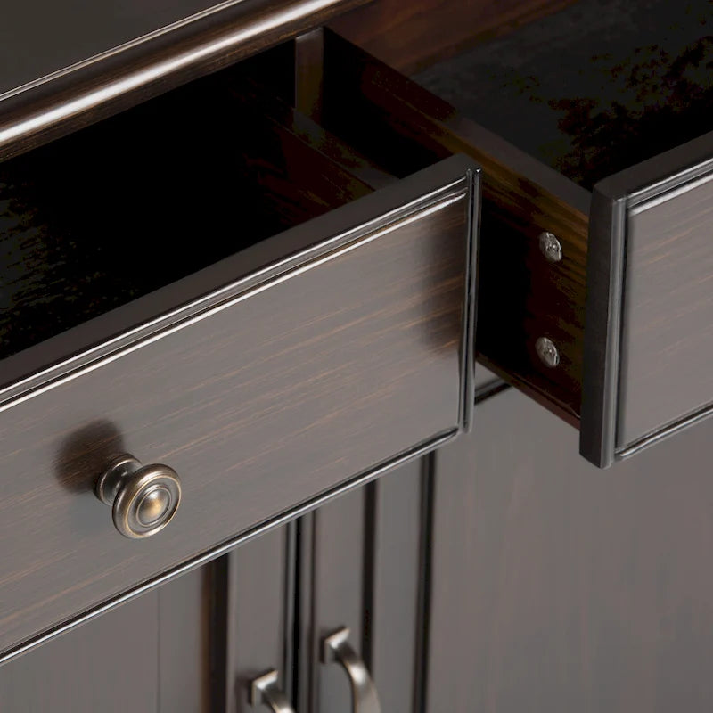 WYNDENHALL Hampshire 40 Wide Solid Wood Traditional Entryway Storage Cabinet - 40w x 15d x 36 h