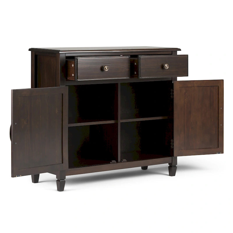WYNDENHALL Hampshire 40 Wide Solid Wood Traditional Entryway Storage Cabinet - 40w x 15d x 36 h
