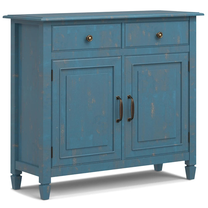 WYNDENHALL Hampshire 40 Wide Solid Wood Traditional Entryway Storage Cabinet - 40w x 15d x 36 h