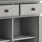 WYNDENHALL Hampshire 40 Wide Solid Wood Traditional Entryway Storage Cabinet - 40w x 15d x 36 h
